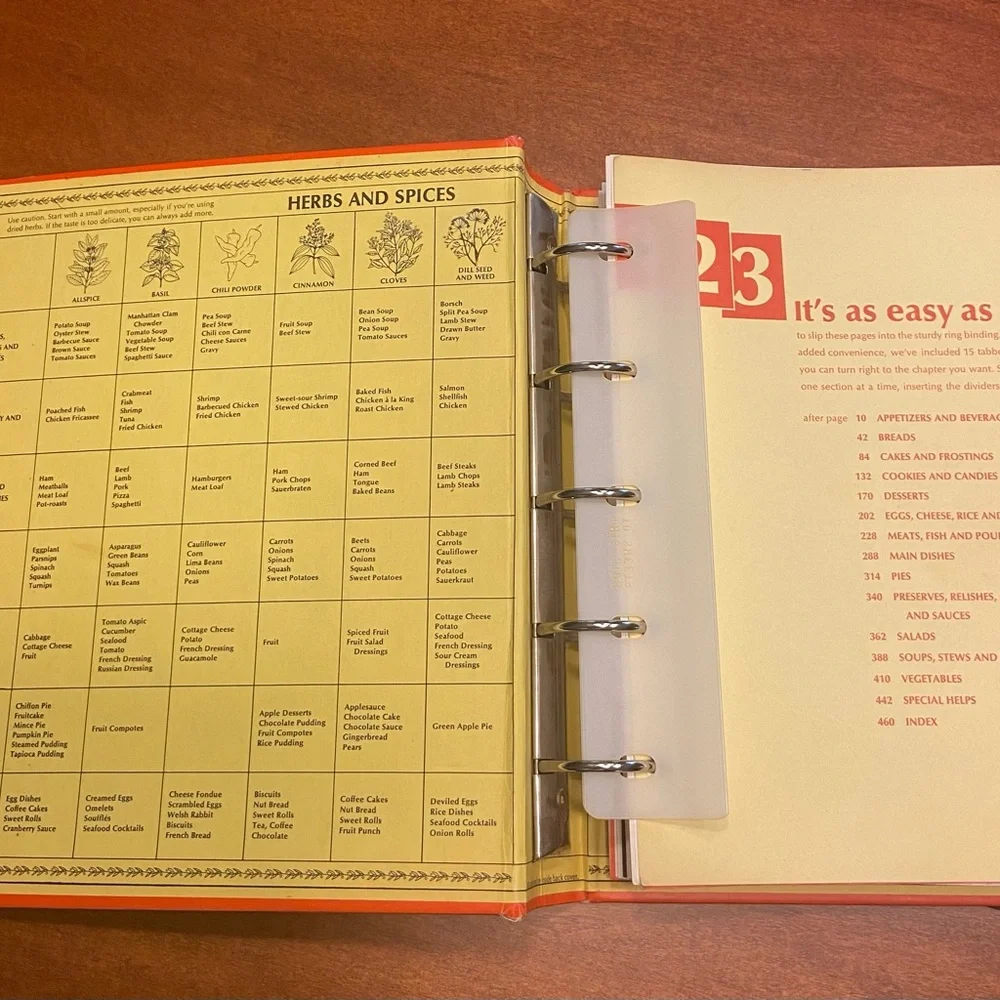 Vintage Rare Betty Crocker Cookbook 5 Ring Binder, 15th printing, 1972 - Picture 7 of 16